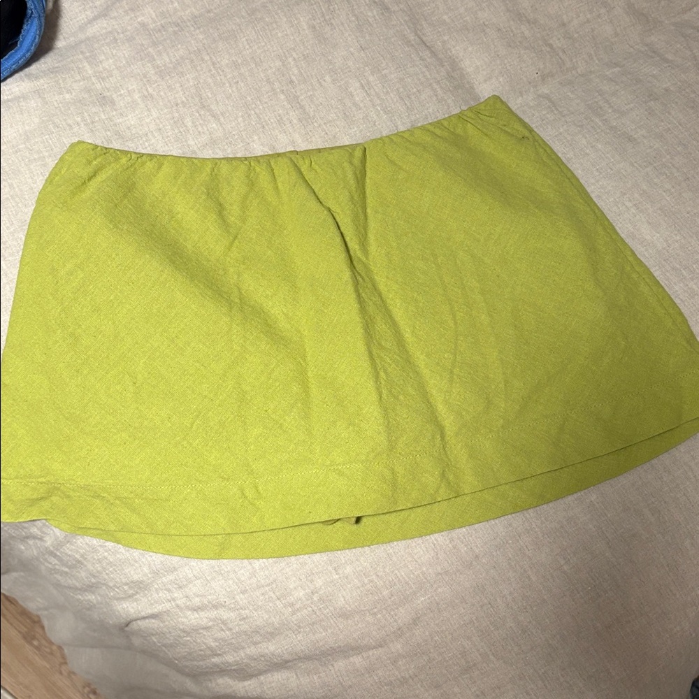 Free People Lime Green Skort